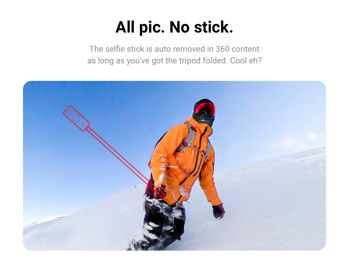 Insta360 2-in-1 Invisible Selfie Stick and Tripod