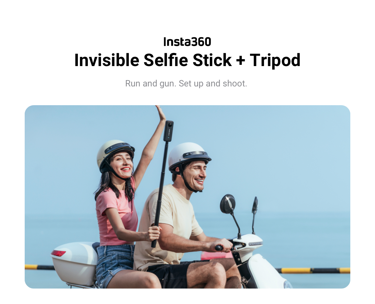 Gậy Kèm Chân đế Cho Insta360 2 In 1 Invisible Selfie Stick Tripod