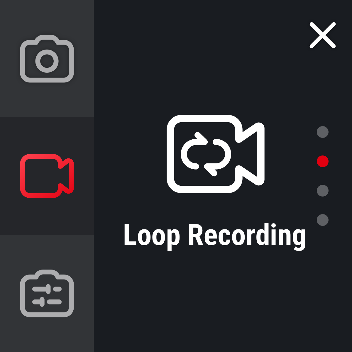 20 Loop Recording ONE R Support