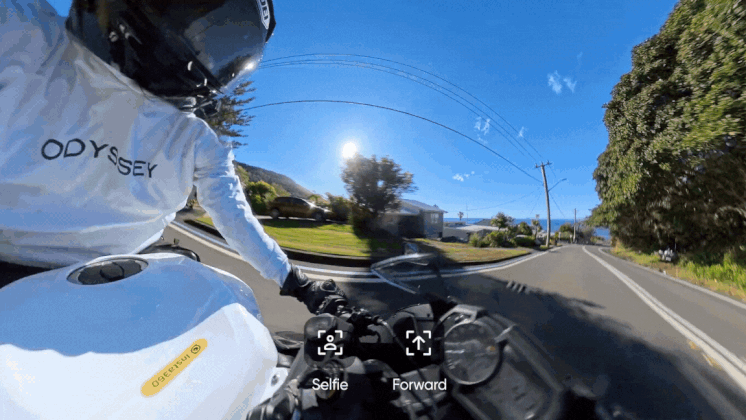 Insta360 preset perspectives for easy editing.