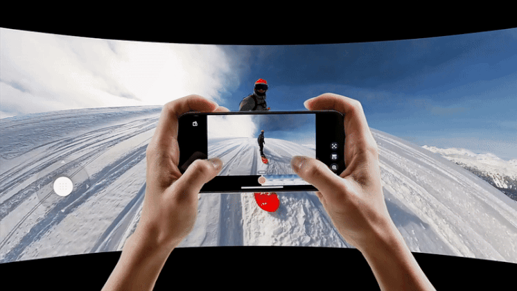 Simply move your phone, swipe the screen or use the virtual joystick to point the camera where you want in you shot. Just like that, your edit is ready to save and share immediately. Super easy, and pretty darn cool!