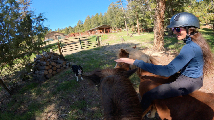 ein Foto vom Reiten, aufgenommen mit dem Insta360 GO 3S