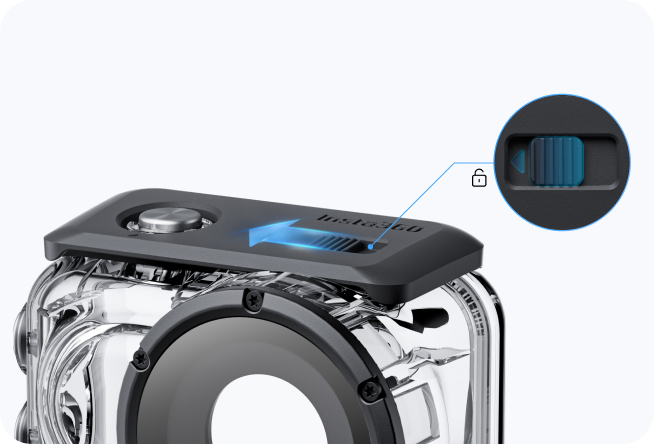 Boîtier Étanchéité IPX8 50m Pour Insta360 One X3 - Plongée, Surf, Apnée - Lentille Verre Trempé Hydrophobe