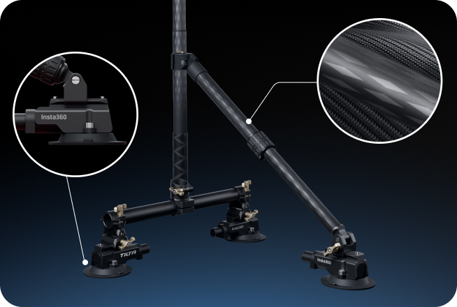 Higatful Kit De Fixation à Ventouse Pour Insta360 One X3 X2 X RS R GO 2 3, Support à Ventouses