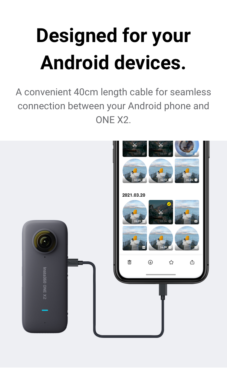 Buy ONE X2 Android Cable - Insta360 Store
