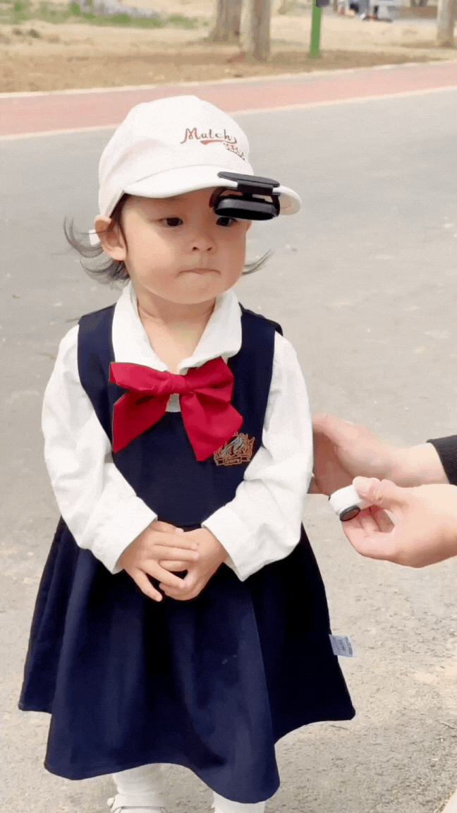 How to film the Toddler Titan POV with Insta360 GO 3S. Step 1, attach the camera to the Easy Clip on a hat.