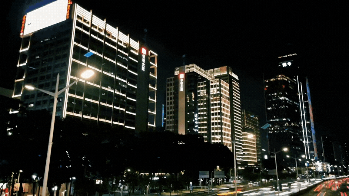 Night city timelapse