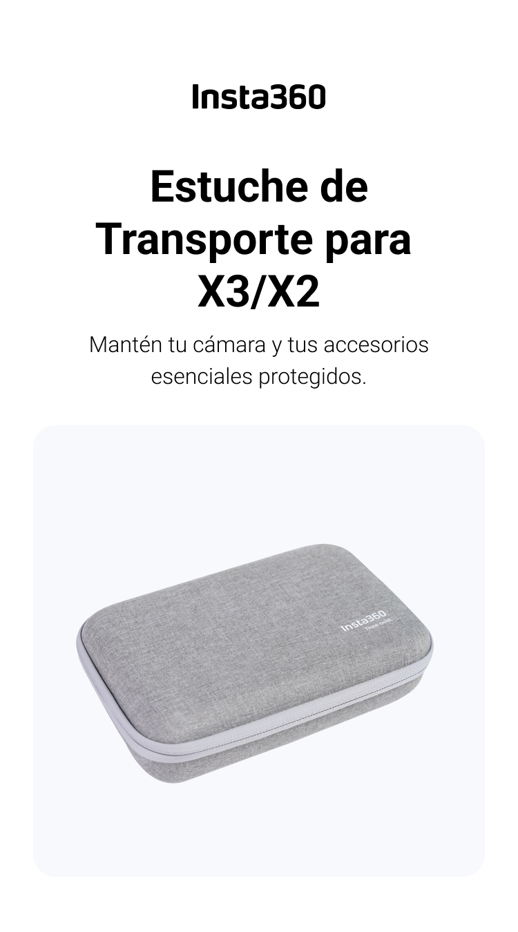 Estuche Rígido De Transporte Para Insta360 X3, Con Compartimentos Para Selfie Stick De 120cm, Baterías Y Accesorios, Correa De Hombro Ajustable, Material EVA Anti-impactos