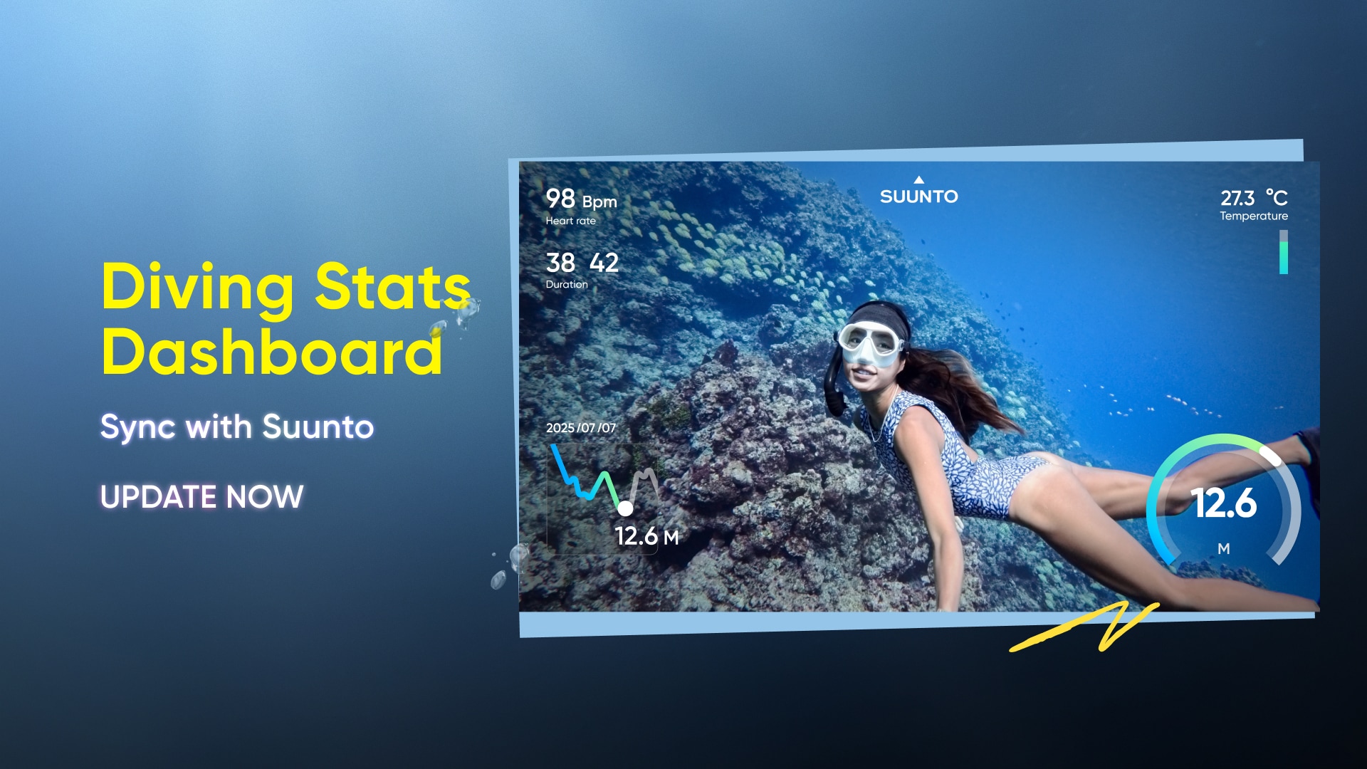 Download the new Diving Update in the Insta360 app and get the Suunto Diving Stats Dashboard for Insta360 Ace Pro 2 and X5.
