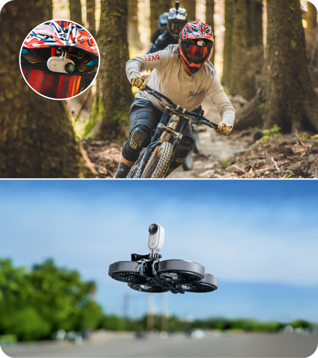 Kit De Montage Magnétique Insta360 GO 3/GO 3S – Vertical/horizontal, Bonnet Anti-vent Inclus