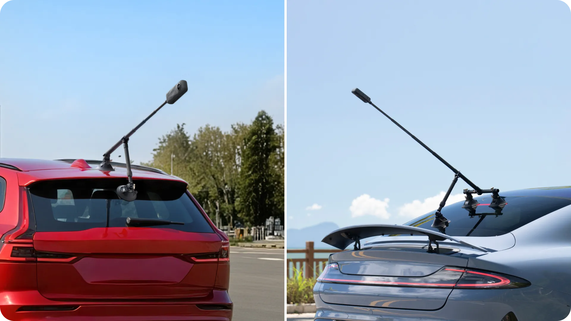 Diseño modular en distintas posiciones del coche