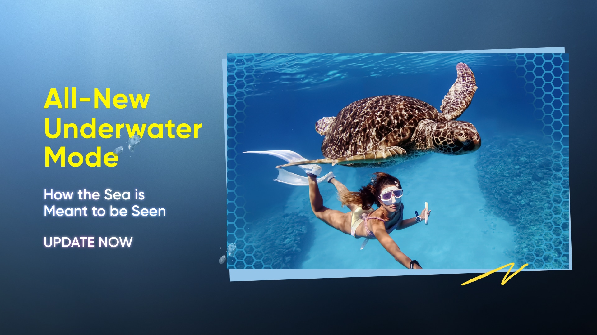 Download the new Diving Update in the Insta360 app and get Underwater Mode for Insta360 Ace Pro 2.