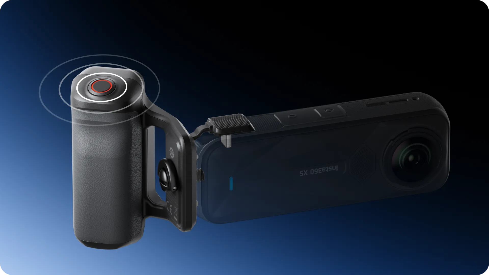 Detalle de estabilidad y base del Photography Grip Insta360