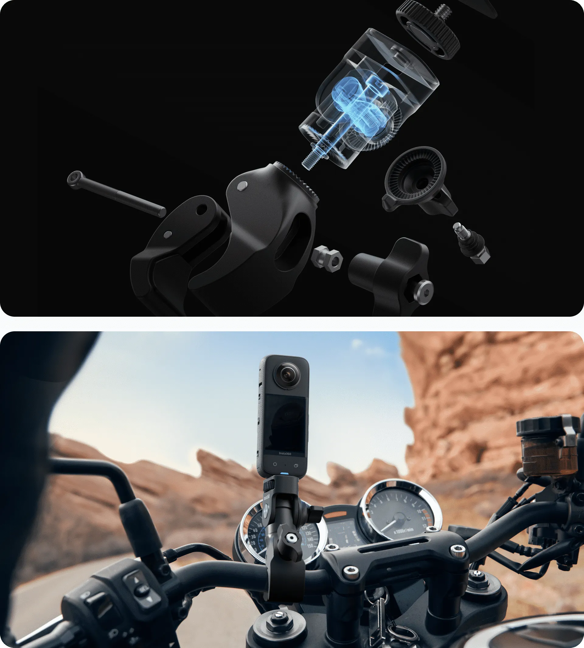 Insta360 X3's new MTC kit out now, designed for long distance riding.