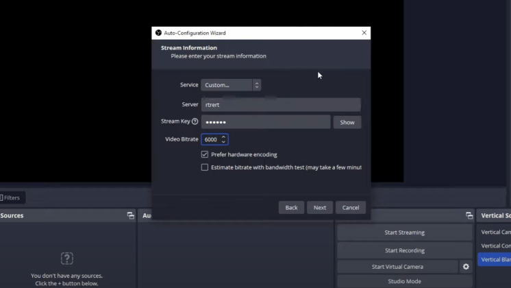 set up obs to live stream games on tiktok