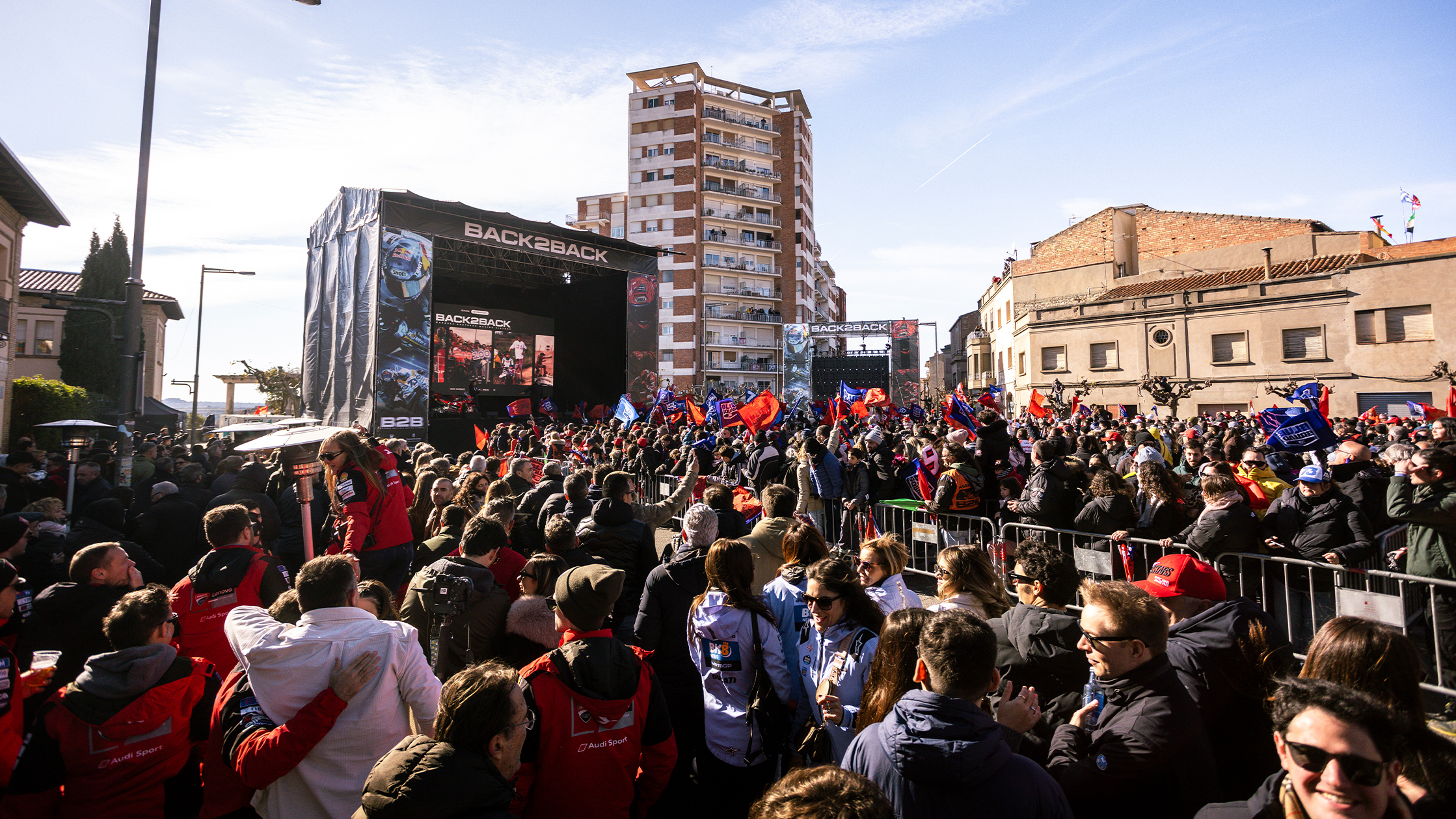 Back2back event in Cervera, Spain, celebrating the Marquez brothers, backed by Insta360.