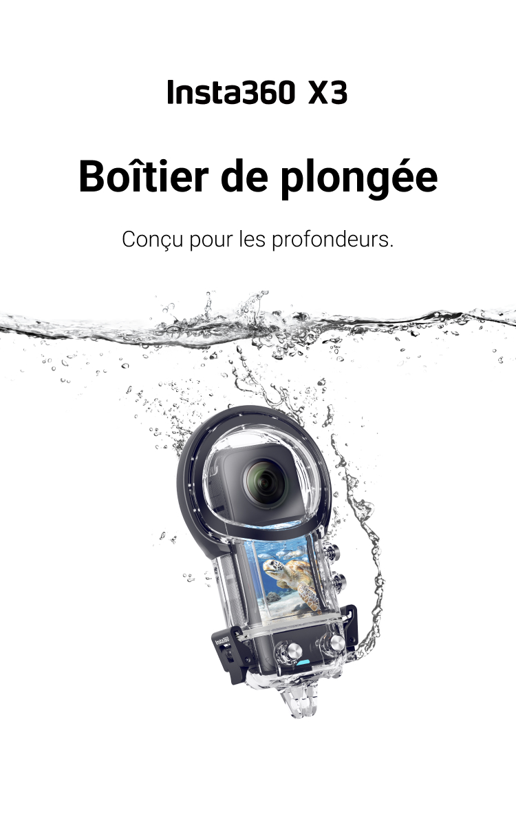 Boîtier De Plongée Insta360 X3 - Étanchéité 50m - Invisible Pour Photos 360° - Avec Accessoires - 9