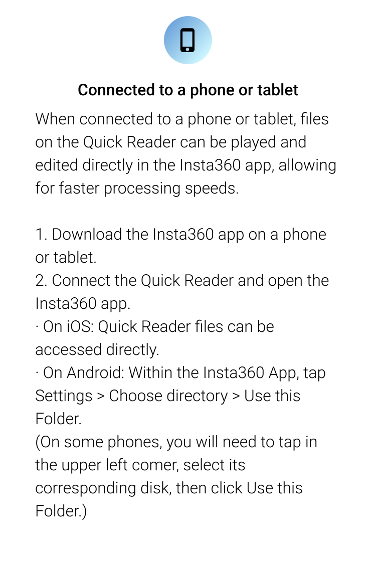 Buy X3 Quick Reader Plug Play SD Card Reader Insta360