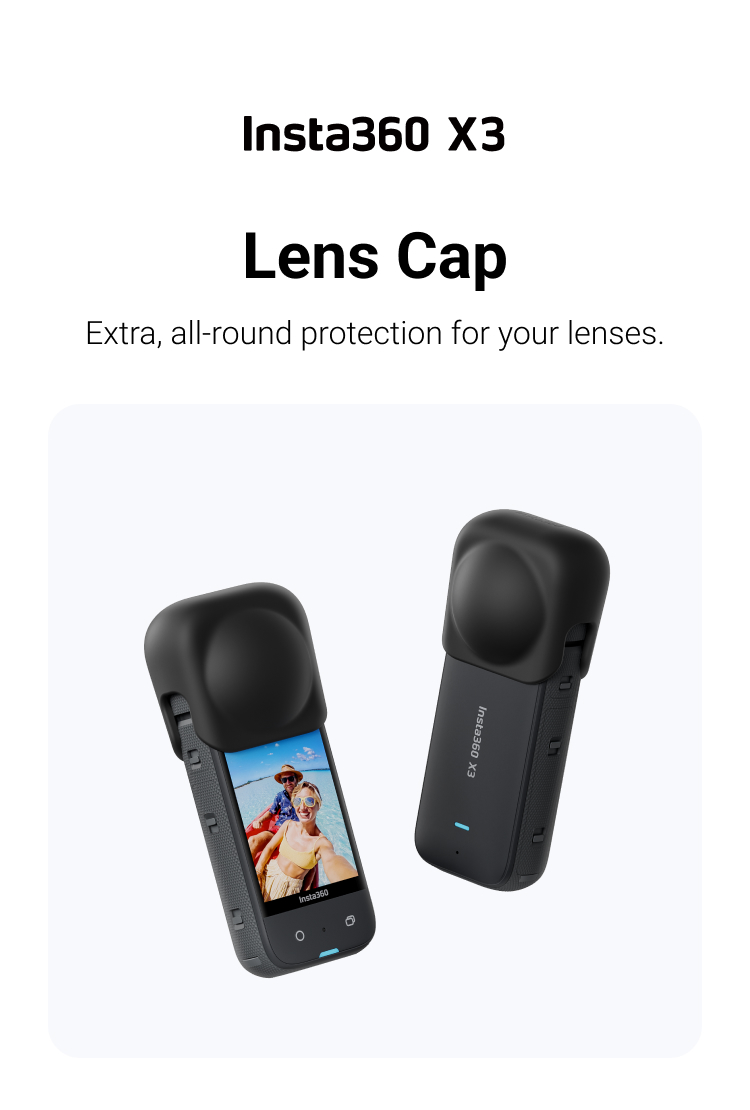 CYNOVA Insta 360 X3 Lens Cap Protector,Silicone Case Tempered Glass  Protector Set for Insta360 X3 Accessories