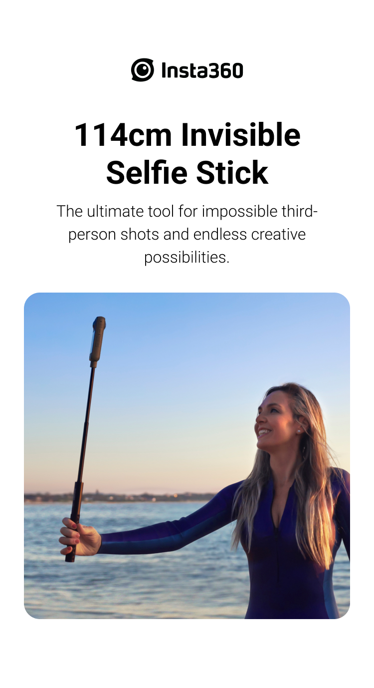 Insta360 EXTRA LONG 3M (10ft) Invisible Selfie Stick Extension for