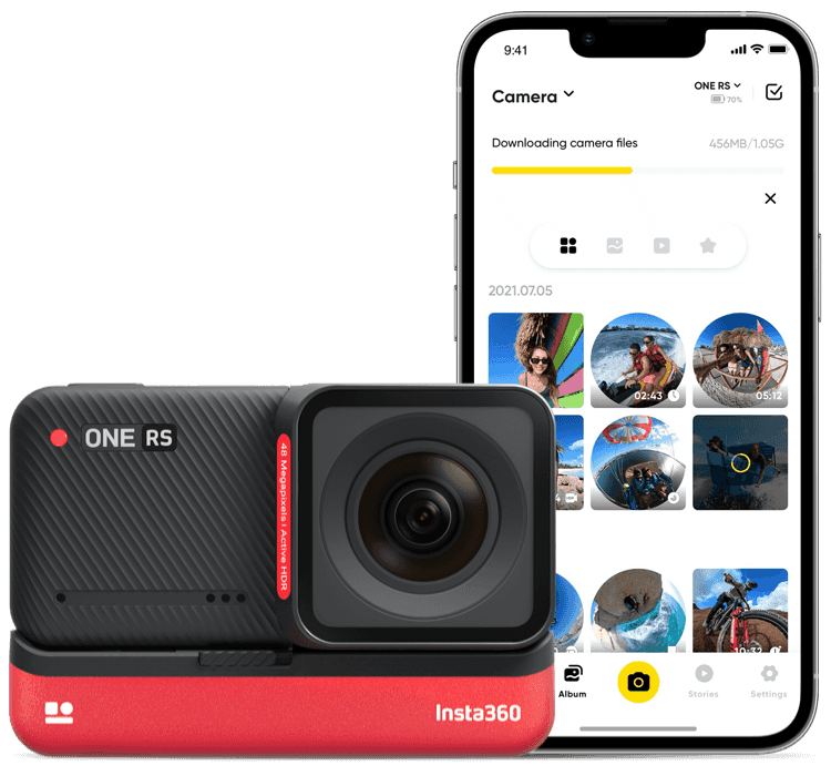 Insta360 ONE RS – Waterproof Action Camera + 360 Camera in One