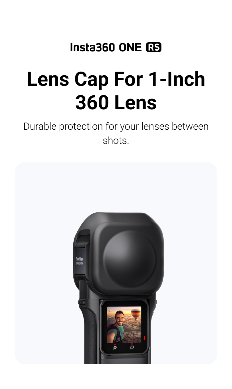 Étui de protection en silicone avec capuchon de lentille Coque anti-rayures  pour Insta360 One Rs Portable Détachable Side Hole Design